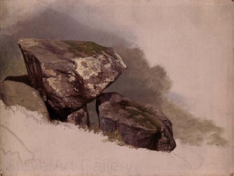 Asher Brown Durand Study of a Rock Norge oil painting art